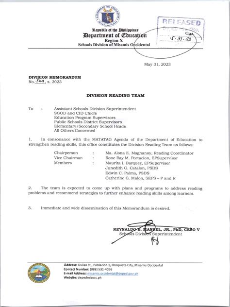 deped mis.or|Announcement 2023 .
